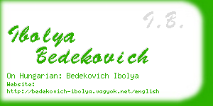 ibolya bedekovich business card
